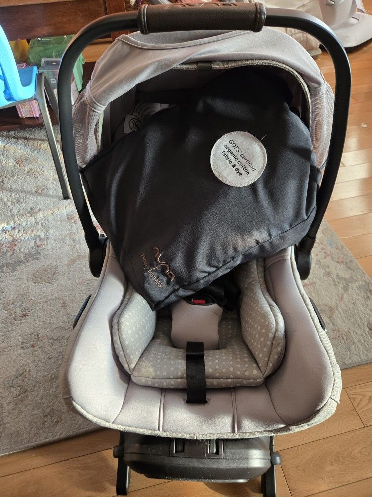Nuna PIPA Aire RX & Pottery Barn Infant Car Seat 