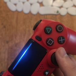 Red PS4 Controller & Turtle Beach Headset