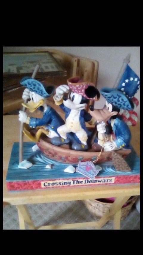 Mickey, Goofy, Donald crossing the Delaware