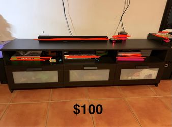 Dark Brown TV Stand tv
