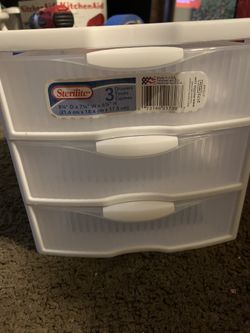 Small Plastic 3 Drawers