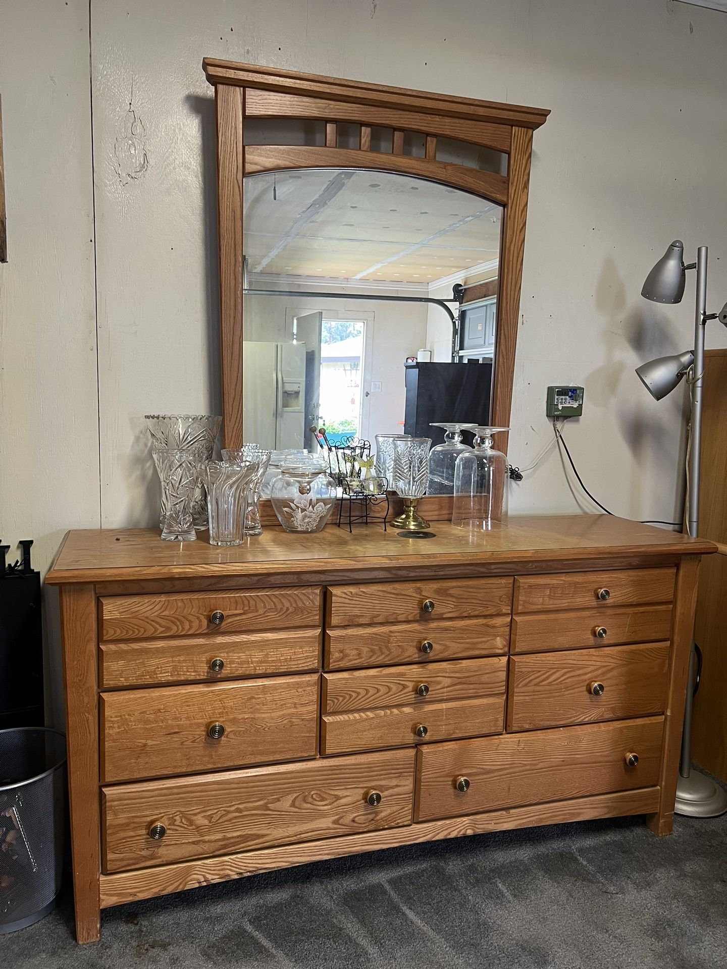 2 Piece Dresser Wood With Mirror