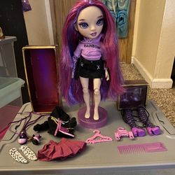 Rainbow High Emu Vanda Orchid Purple Fashion Doll Series 3 