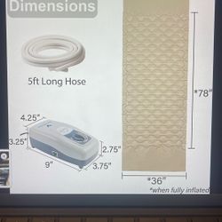 Alternating Air Pressure Mattress Topper with Pump Twin