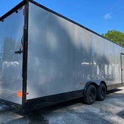 8.5x24ft Enclosed Vnose Trailer Brand New Moving Storage Cargo Traveling UTV ATV SXS RZR Motorcycle Bike Car Truck Hauler