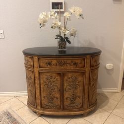 luxury floral pattern granite top cabinet 