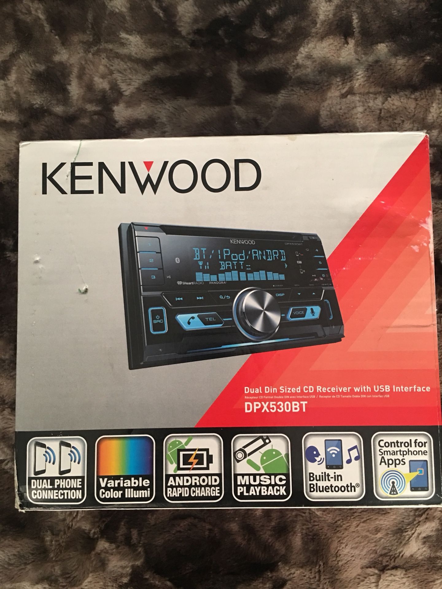 Kenwood DPX530BT Double-Din CD Receiver with USB Interface & Bluetooth