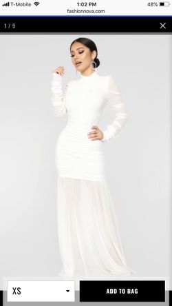 White fashion nova dress
