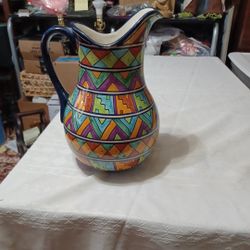 Mexican Hand Painted Talavera Pitcher