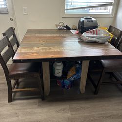 Square Wooden Dining table