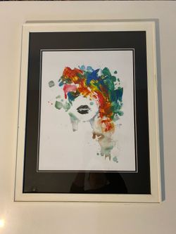 Framed “Black Lips” Wall Art