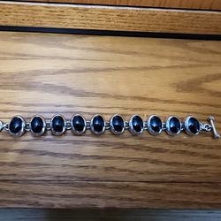 .925 Mexico Silver & Onyx Bracelet