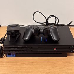 Sony PS2 Fat Console w/ EyeToy Camera & DualShock Controller Tested Working