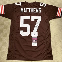 Clay Matthews Autographed Cleveland Browns Jersey With COA
