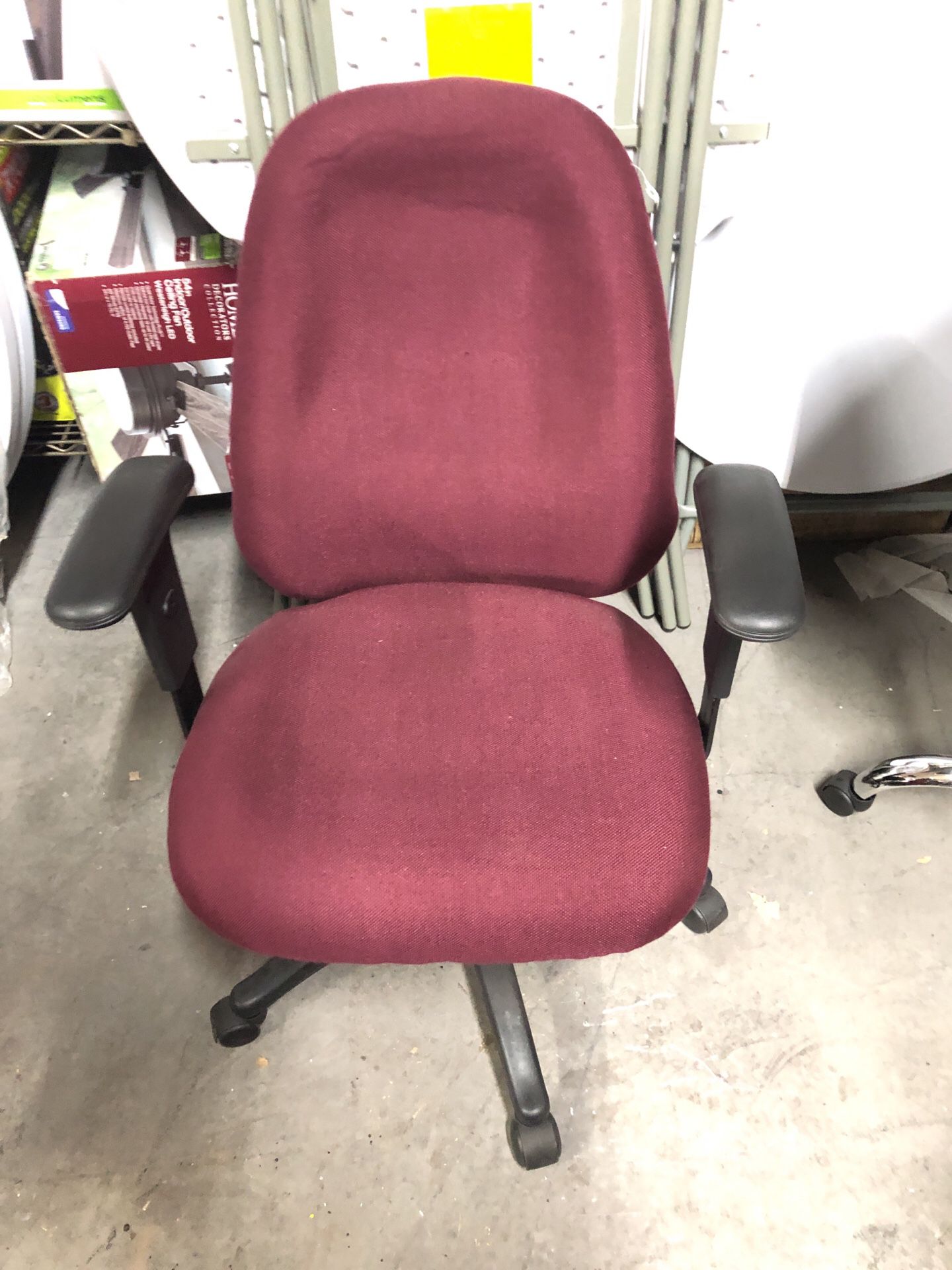 Very comfortable and adjust all different ways $50 maroon office chair