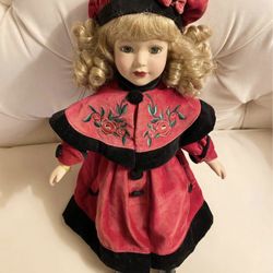 Brass Key Collectible Porcelain Doll