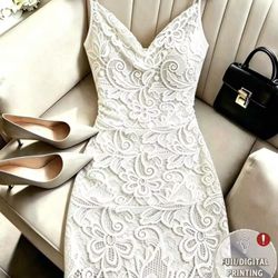 Women's Lace Sexy Date Party Short Spaghetti Strap Dress