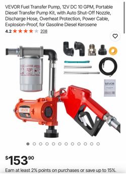 Fuel transfer with pump