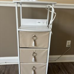 Dormify Sutton Charging 3-Drawer Cart/Nightstand