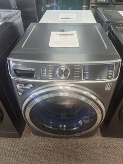 Profile 5.5 cu. ft. Capacity Front Load Washer in Carbon Graphite wl Steam, UItraFresh Vent System & Smart Wash + Rinse