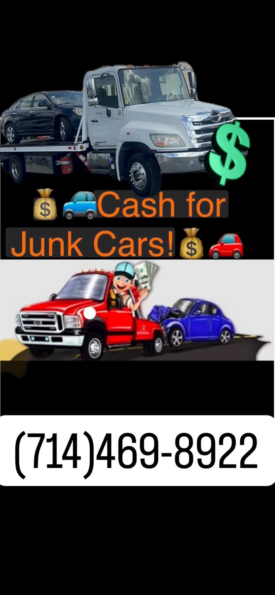 CASH FOR YOUR JUNK CAR / & TOW SERVICE AVAILABLE
