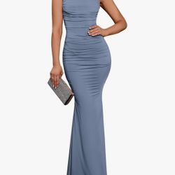 Blue Grey Dress