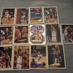 Lot of 13 Golden State Warriors MBA Basketball Cards
