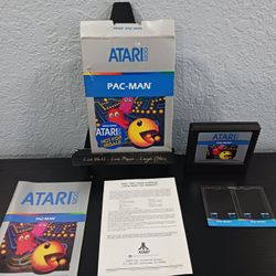 1982 Pac-Man Atari 5200 Vintage Game CIB Box Manual Overlay Tested Works PACMAN