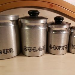 Vintage Aluminum Canister Set

