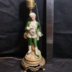 Vintage Ceramic Figurine Lamp