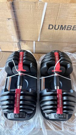 I’m selling pairs adjustable dumbbell brand new in solid boxes Each dumbbell (5 lbs up To 52 5 lbs) for the pair $240