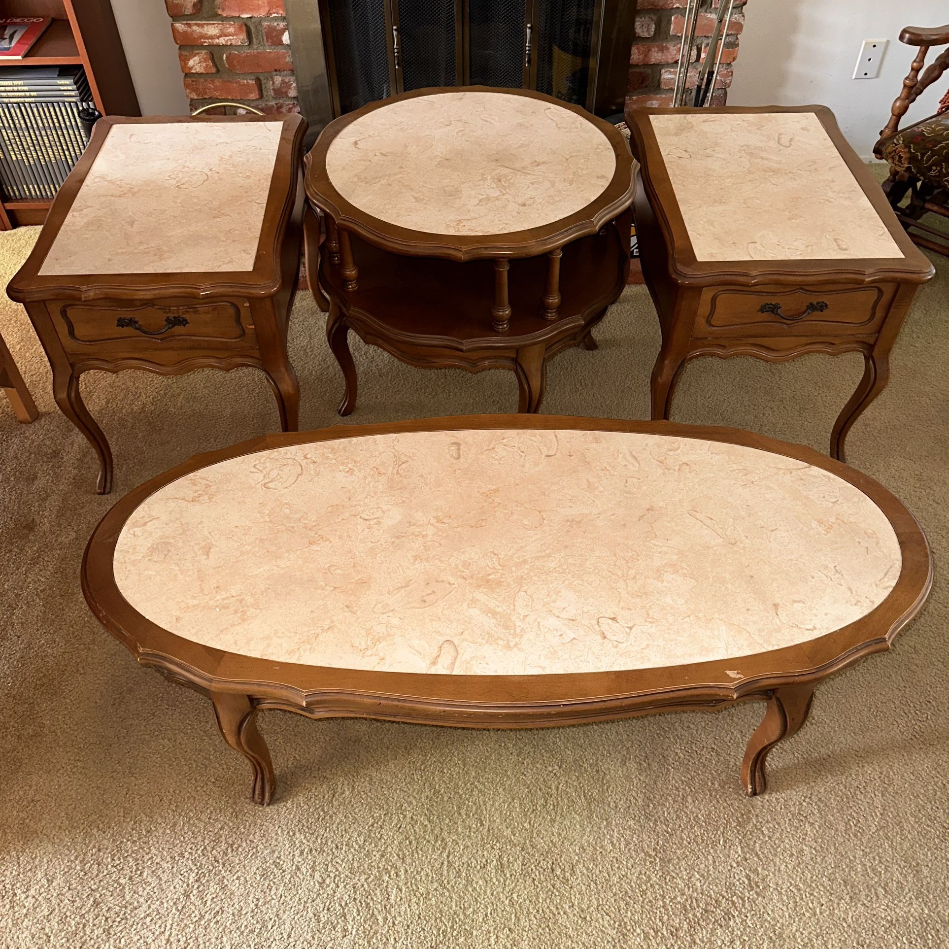 Vintage French Provincial Mid-Century 4 Pieces by Mersman Furniture of Ohio, good condion