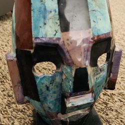 Tribal Clay Mask Sculpture 