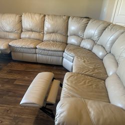 Leather Sectional Tan 