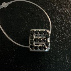 CHARMS - B N L D J  Black Spinel On One Side And Topaz  