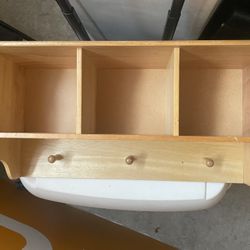 Wooden Cubby Storage And Coat Rack