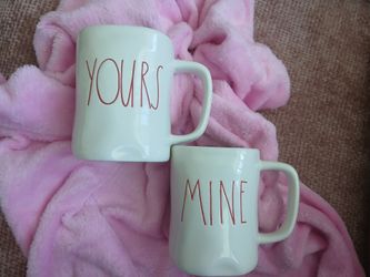 Rae Dunn MINE & YOURS Mug Set
