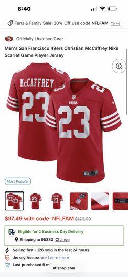 49ers Jersey Size XXL