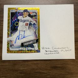 2024 Topps Chrome Cosmic Yoshinobu Yamamoto Auto /50
