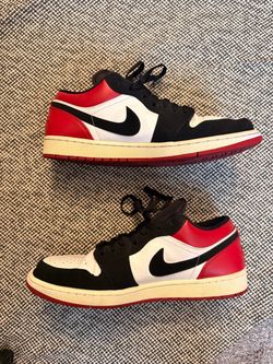 Air Jordan 1 Low Black Toe Sneakers OBO