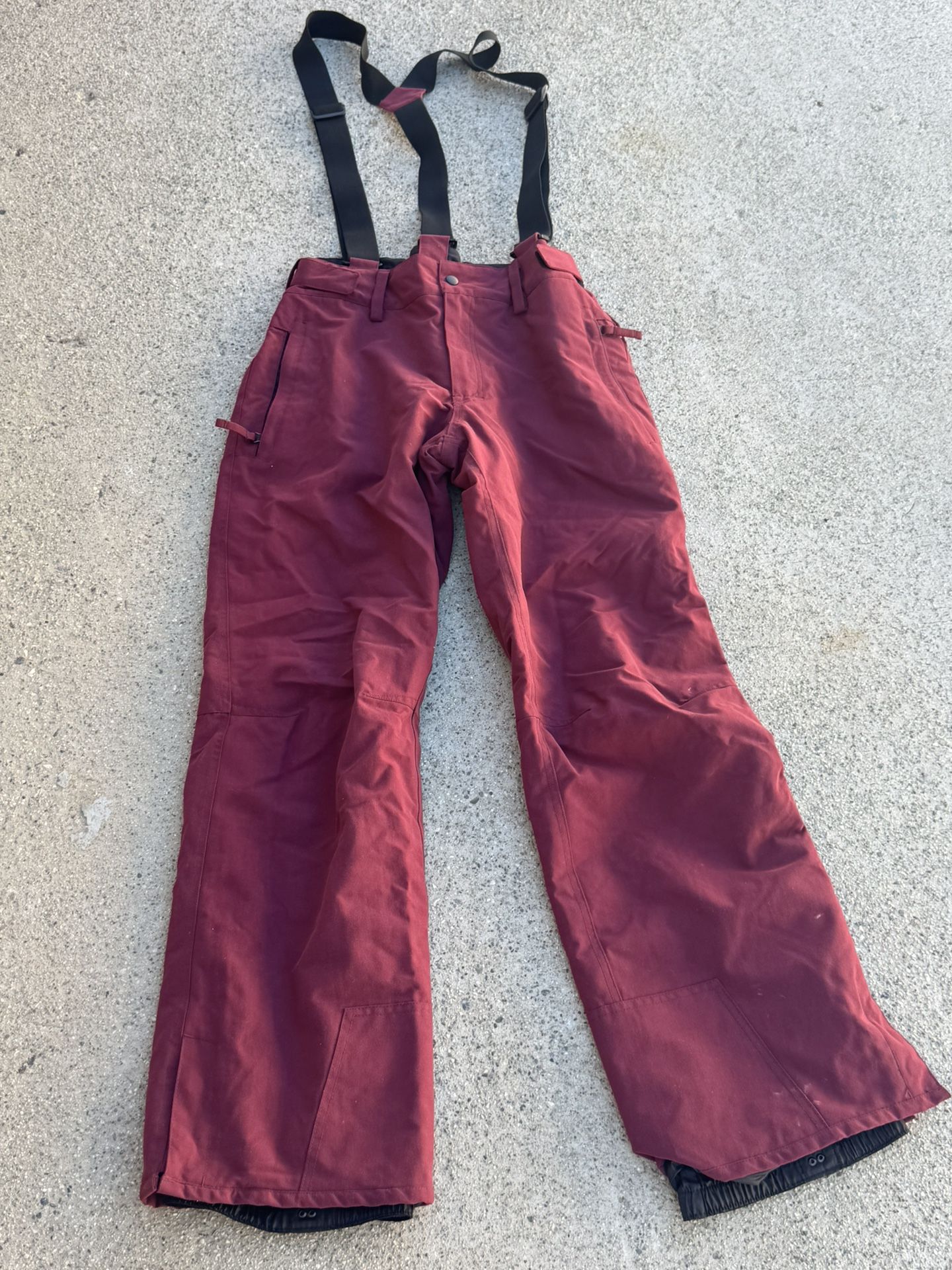 WOMENS BURGENDY MATIX OVERALL SNOWBOARD SKI PANTS SIZE MEDIUM