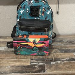 Loungefly Nightmare Before Christmas Backpack And Wallet 