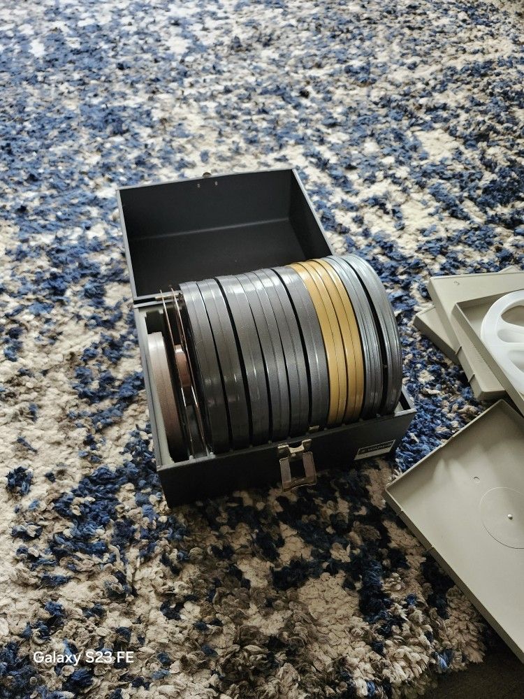 8 MM Film Reels With Case