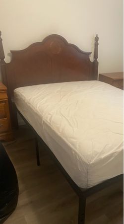 Queen bed frame and headboard