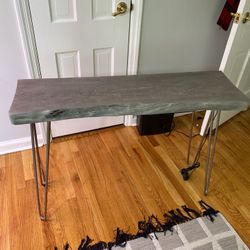 Handmade Live Edge Real Wood Console Table