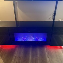 Entertainment Centre With Fire