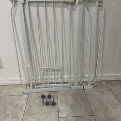 Extra Tall Pet Gate / Safety Gate with Pet Door - Fits Openings 29” - 36.5”