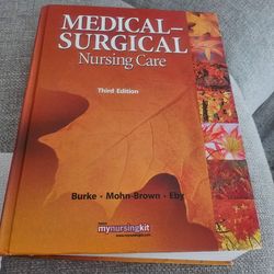 Medical surgical nursing care book