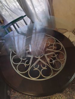 Solid Wood Glass Coffee Table