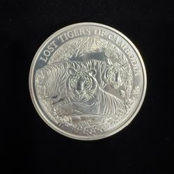2023 1 oz Cambodia Silver Lost Tigers  10,000 mintage